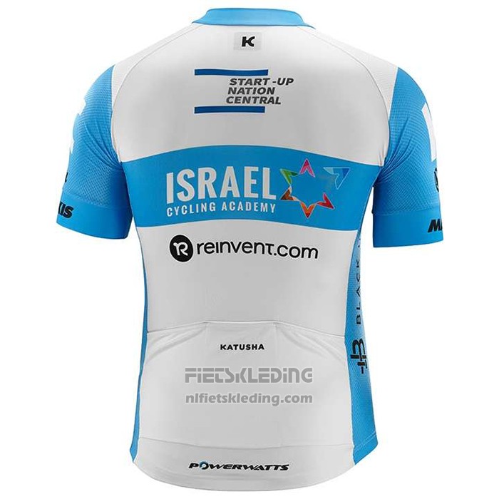 2020 Fietskleding Israel Cycling Academy Lichtblauw Wit Korte Mouwen en Koersbroek
